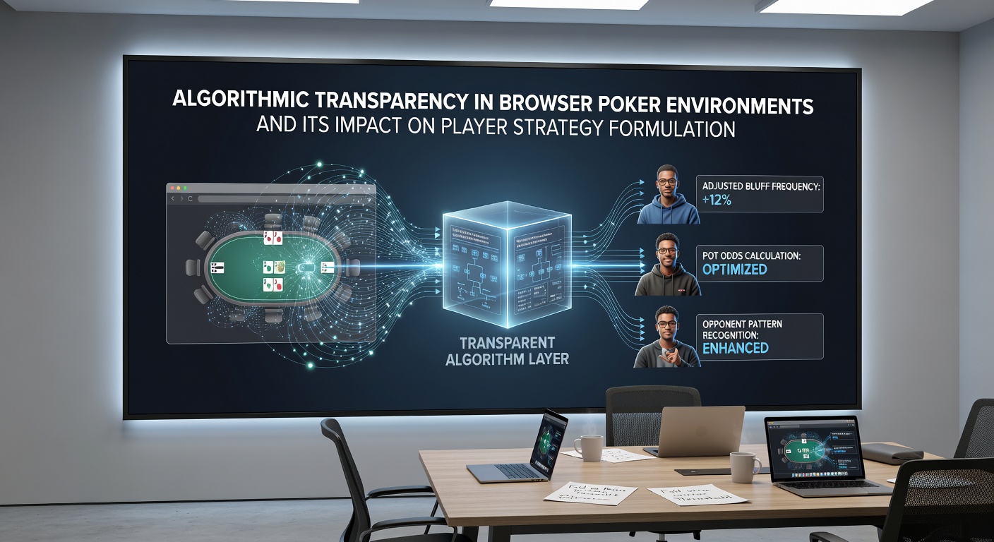 Browser poker interface displaying algorithmic fairness indicators and strategy tools