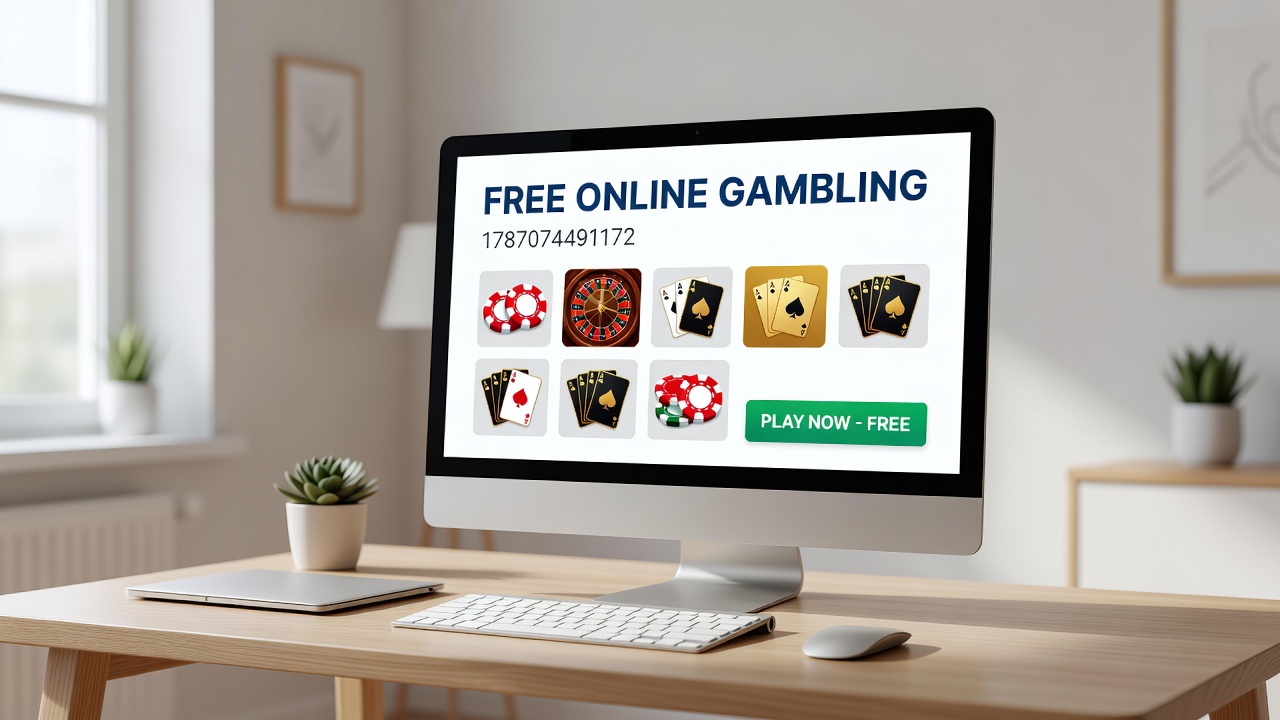 Mobile and desktop views of free browser-based poker and blackjack simulators showing interface compatibility