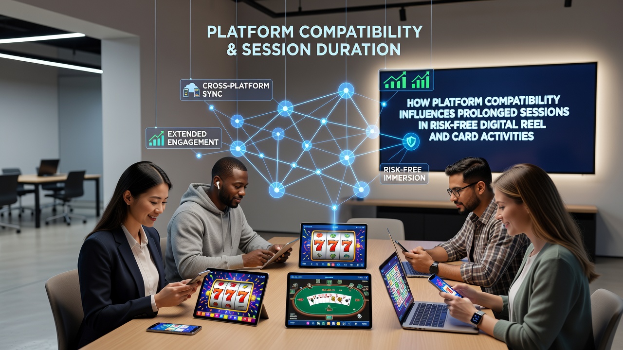 Detailed view of compatible interfaces for digital card games and slot reels on desktop and mobile screens