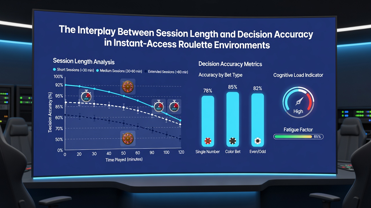 Graph overlay on roulette table showing session duration versus betting accuracy metrics