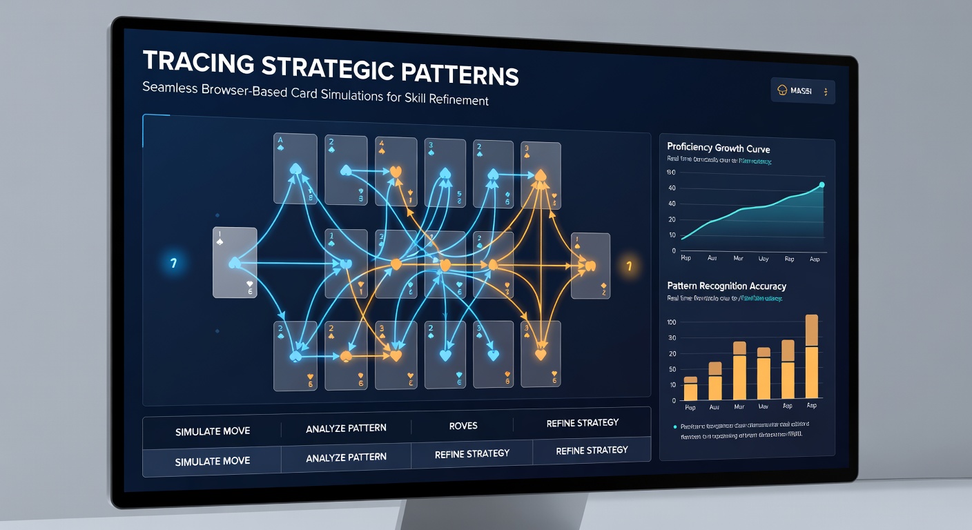 Detailed analytics dashboard from a card simulation showing pattern trends and skill progression metrics